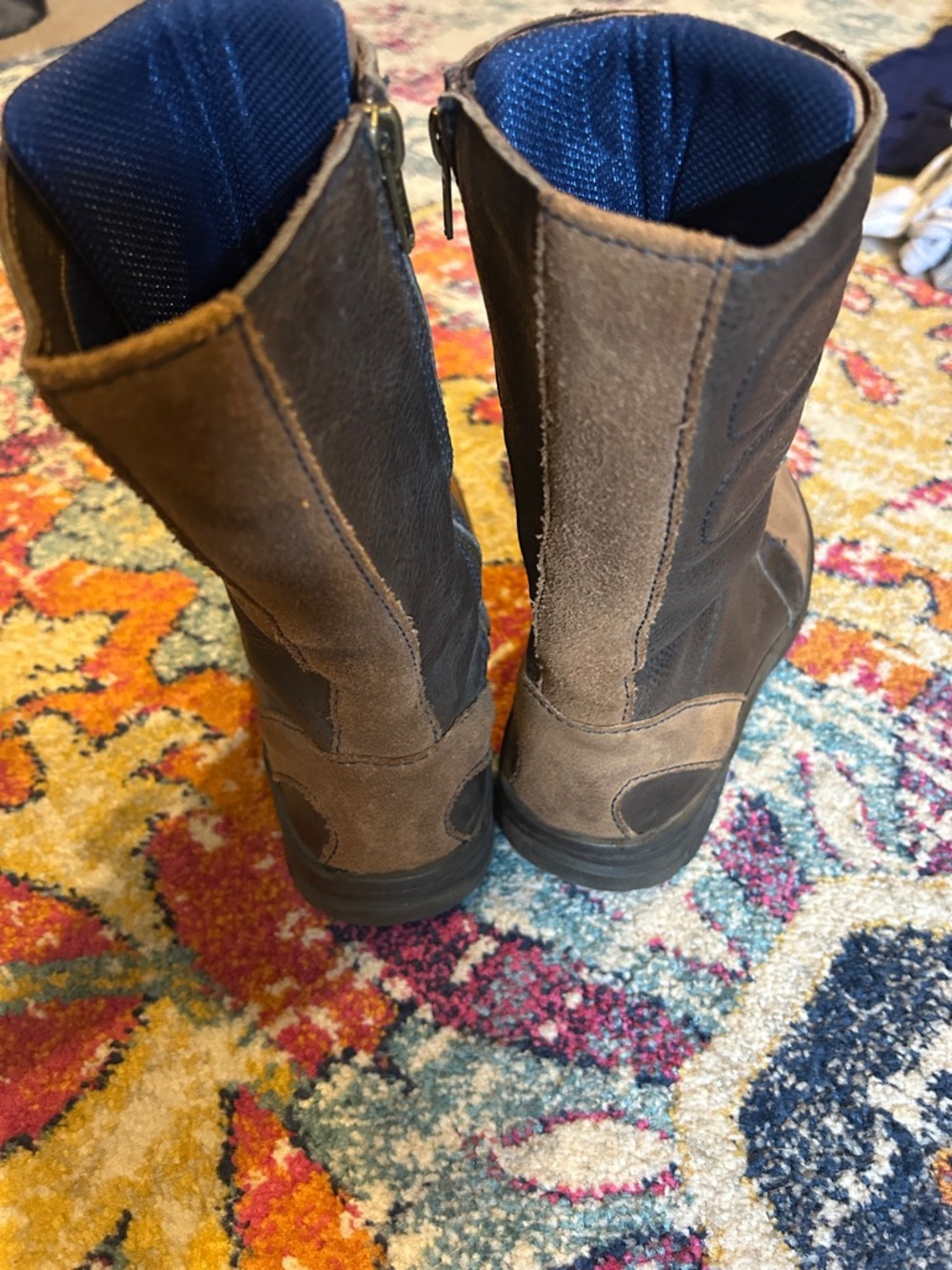 Born Women's Lace-Up Combat Boots in Dark Brown and Tan - Picture 5 of 5
